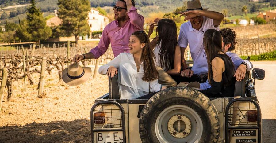 From Barcelona: Penedés Vineyards Tour by 4WD w/Wine & Cava - The minibus ride from Barcelona