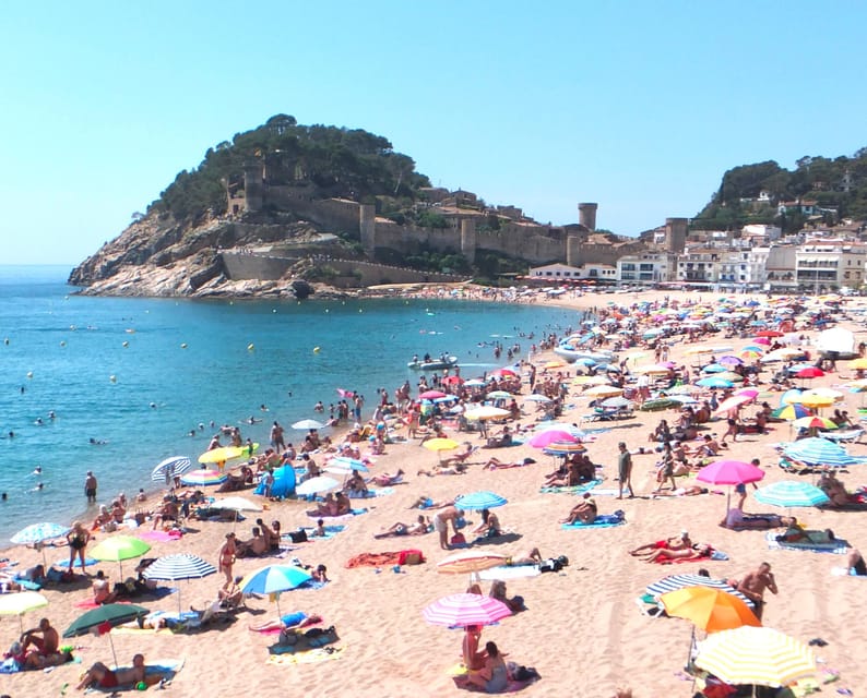 From Barcelona: Tossa de Mar Day Tour with Beach Time - Sa Roqueta and the town beyond the postcard view