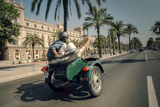 Full-Day Barcelona Tour by Sidecar Motorcycle - Rambla de Catalunya and the View from Montjuïc