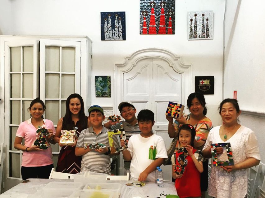 Guided Gaudí’s Trencadís Mosaic Workshop in Barcelona - Making a photo frame, animal, or personal design