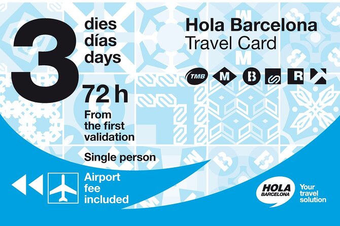 Hola Barcelona Travel Card - From Barcelona Airport to the city