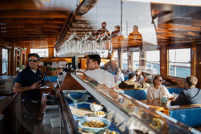 Live Music & Sunset Wooden Boat in Barcelona - The sunset view from the upper deck