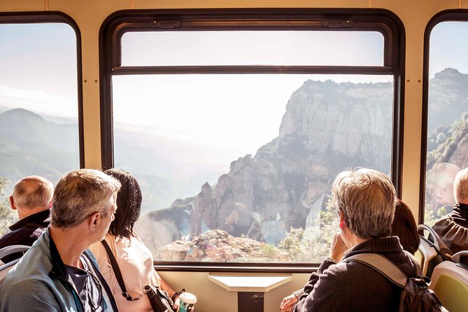 Montserrat & Cogwheel Train, Gourmet Wine Tasting & Tapas/Lunch - Riding the cogwheel train up the mountain