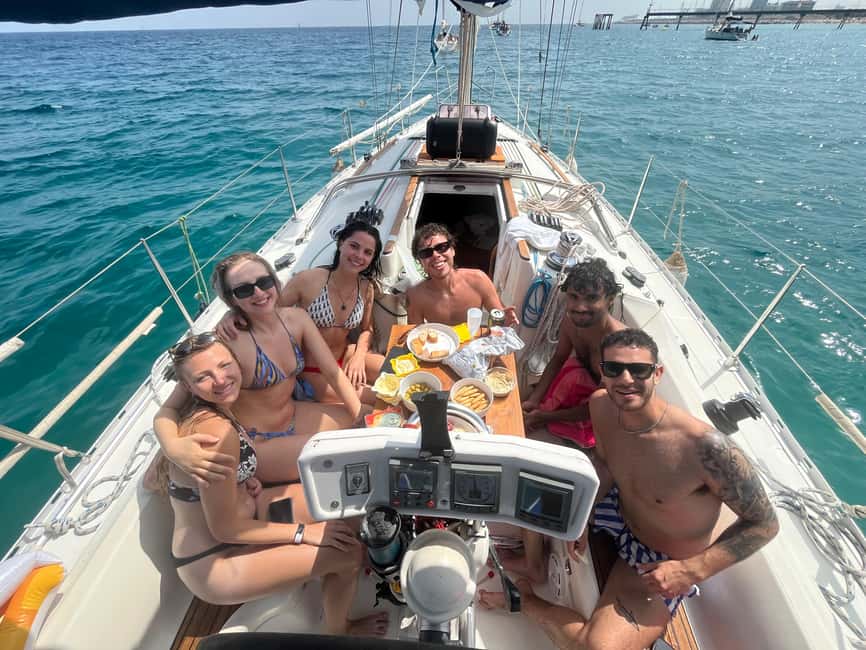 New Sailing / Boat Tour with Free Drinks and Tapas - Barcelona’s skyline from the Mediterranean