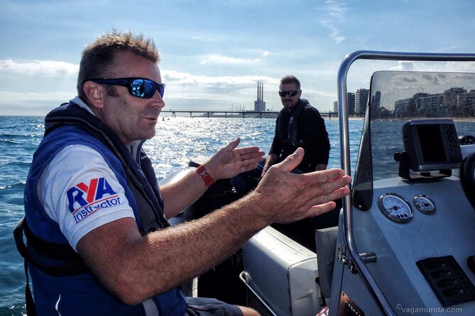 One-hour High-Speed Powerboat Ride - The Port Olímpic stop and city views