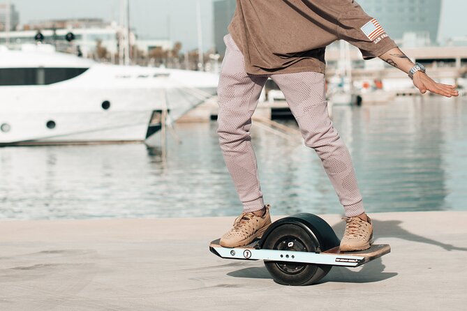 ONEWHEEL Experience Barcelona - Starting at Moll de Mestral in the Olympic Port