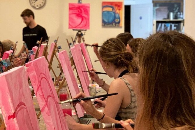 Paint & Wine Workshop in an Art Studio in Barcelona - What happens at Carrer de Roger de Flor 135