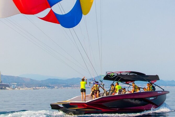 Parasailing Tour en Barcelona - Taking off above Barcelona’s coast