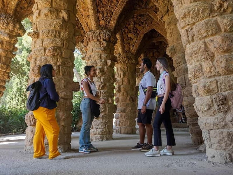 Park Güell: Guided Tour with Optional Gaudí Experience Entry - El Drac and the language of trencadís