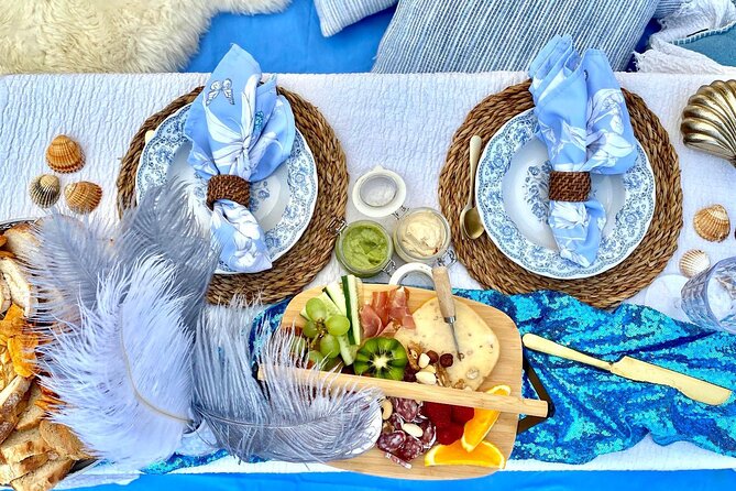 Romantic Picnic - A decorated table, cushions, and a more polished picnic