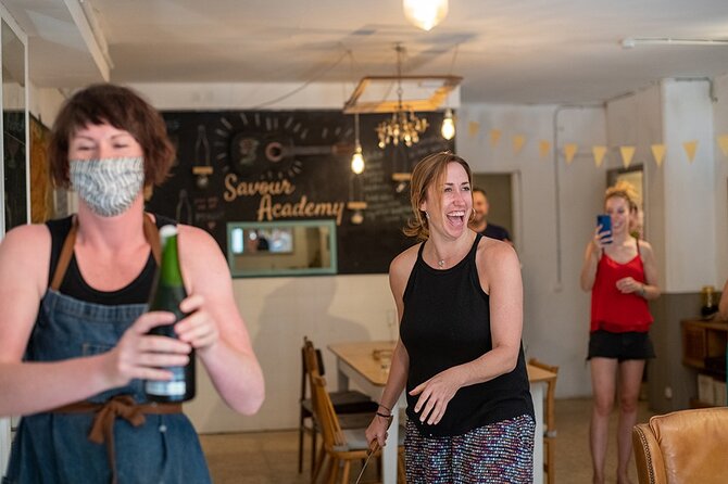 Sabre the Moment: Cava Sabrage Class in Barcelona - Cava, Manchego, and the post-sabrage table