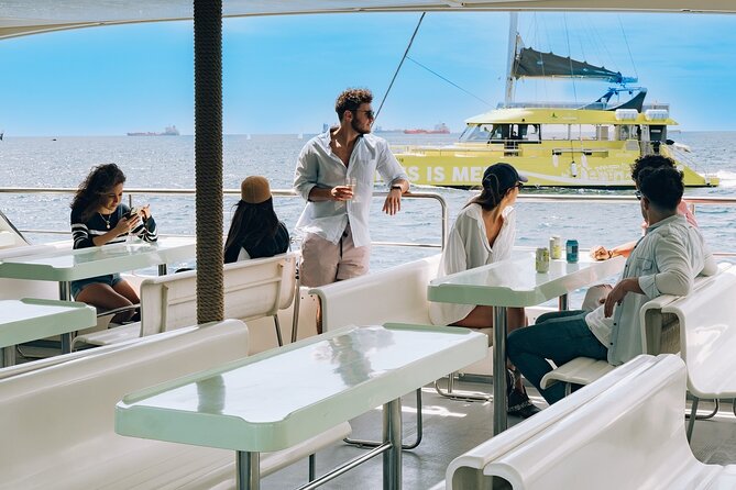 Sunset Catamaran Cruise with Live Music in Barcelona - Leaving Port Vell for the Barcelona coast