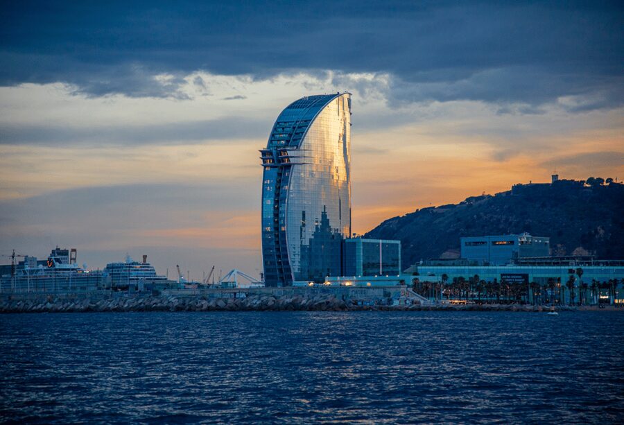 Sunset Sailing Experience in Barcelona - Barcelona’s harbor before the open sea