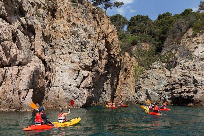 Tossa de Mar: Kayak & Snorkel Tour with Paella from Barcelona - A three-course lunch facing Tossa’s main beach