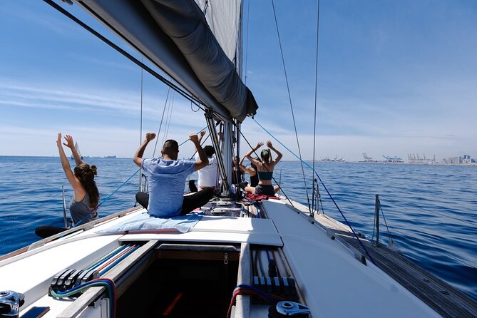 Yoga Session and Sailing Adventure in Barcelona - Sailing along Barcelona’s coast